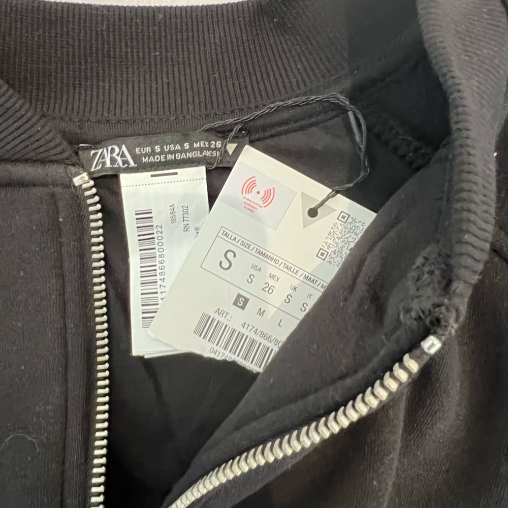 NWT Zara Womens Bomber zip jacket, size small - Picture 4 of 4